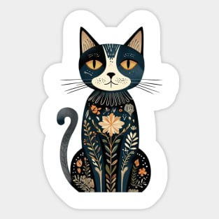 Boho Cat: Free-Spirited Feline Sticker